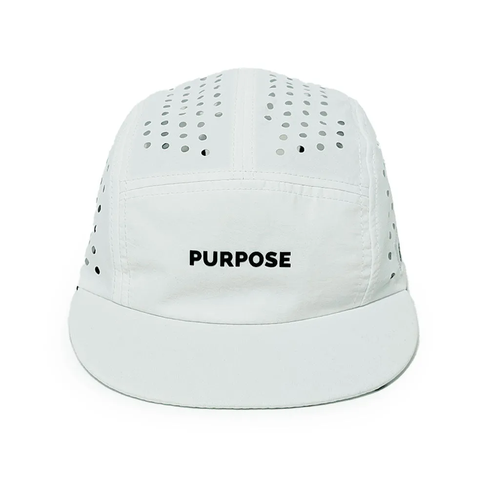 5-Panel Camper Cycling and Running Cap (White)