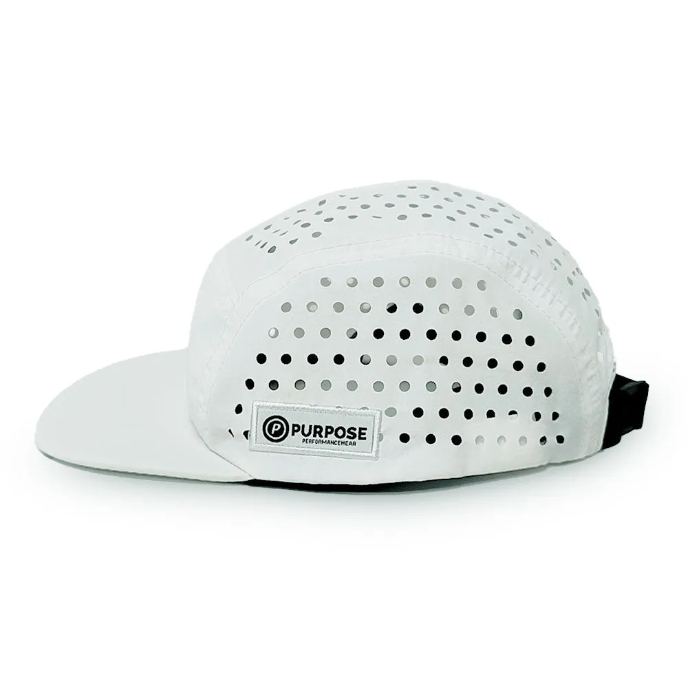 5-Panel Camper Cycling and Running Cap (White)