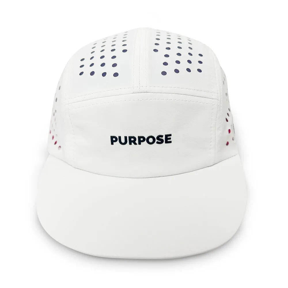 5-Panel Camper Cycling and Running Cap (White)