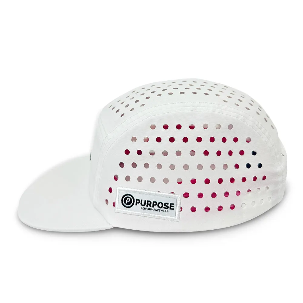 5-Panel Camper Cycling and Running Cap (White)
