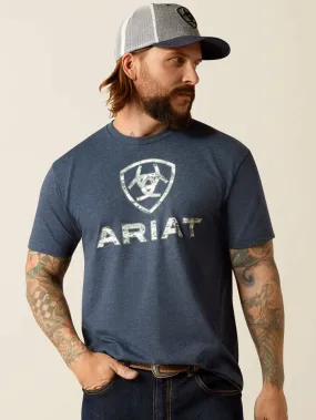 Ariat 10054179 Mens Liberty USA Digi Camo T-Shirt Navy Heather