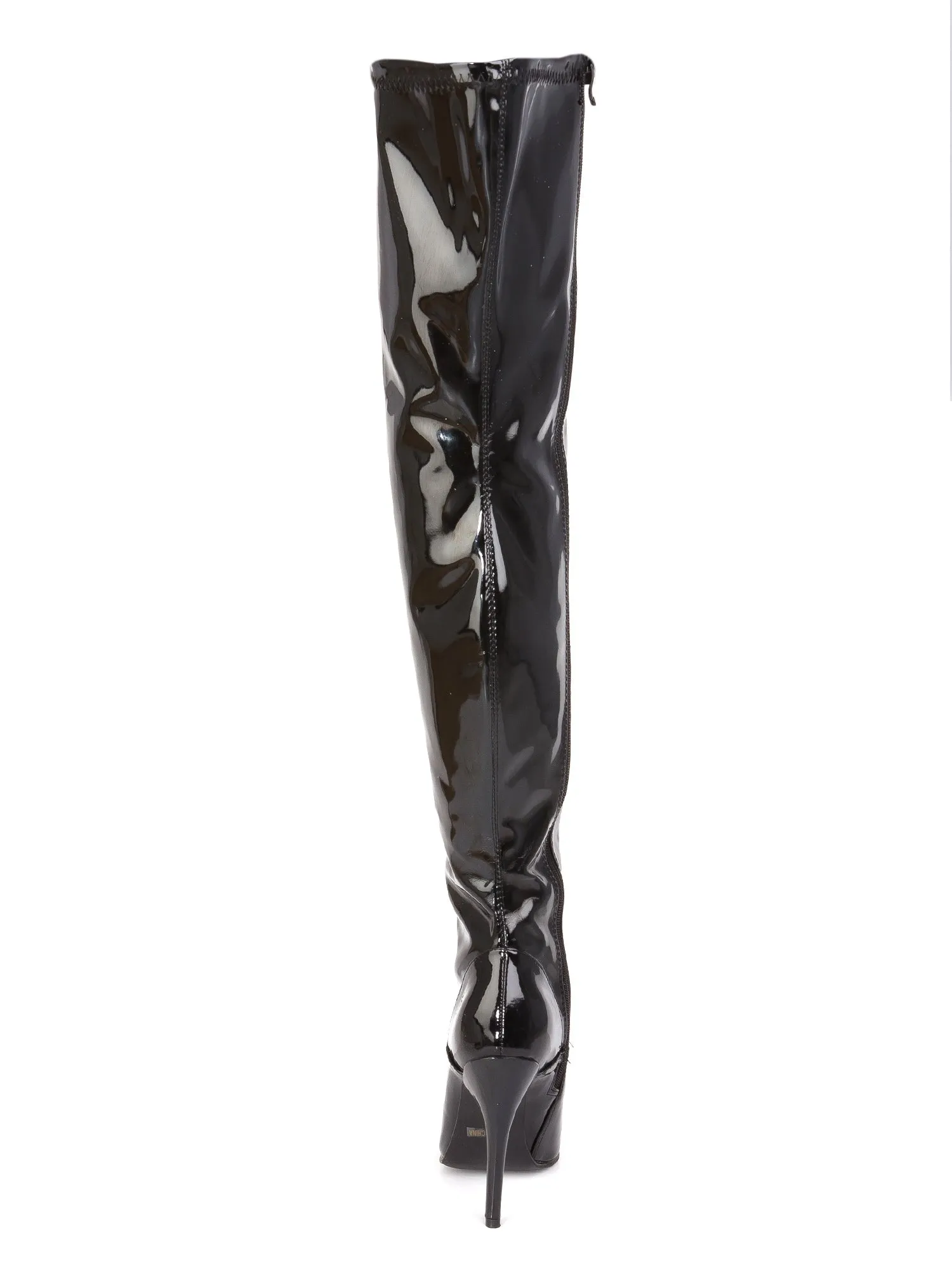 Black Laced Thigh Boot - UK 9