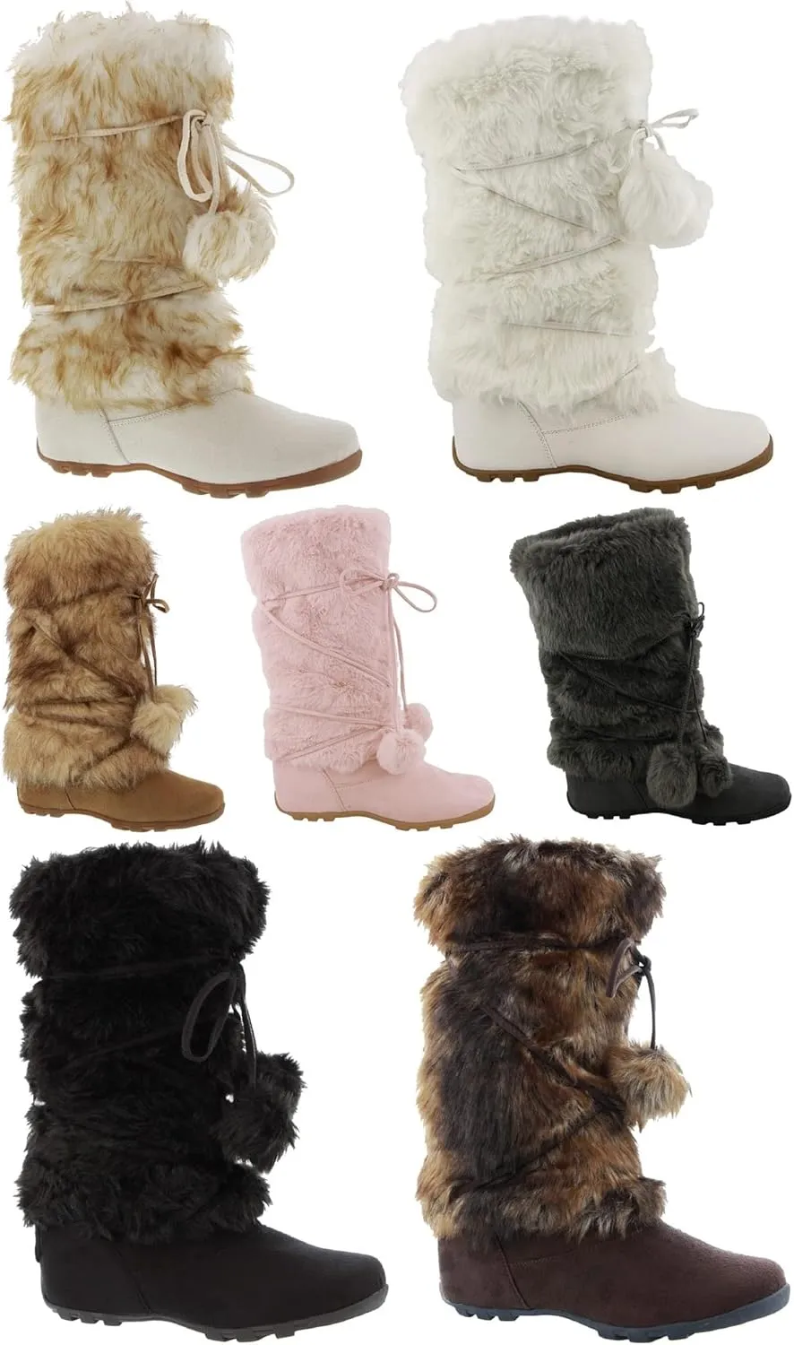Blossom Talia-Hi Women Ladies Mukluk Faux Fur Mid Calf Warm Winter Snow Boots
