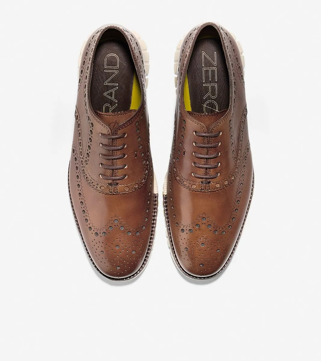 Mens Cole Haan Zerogrand Wingtip Shoes in British Tan - C14493