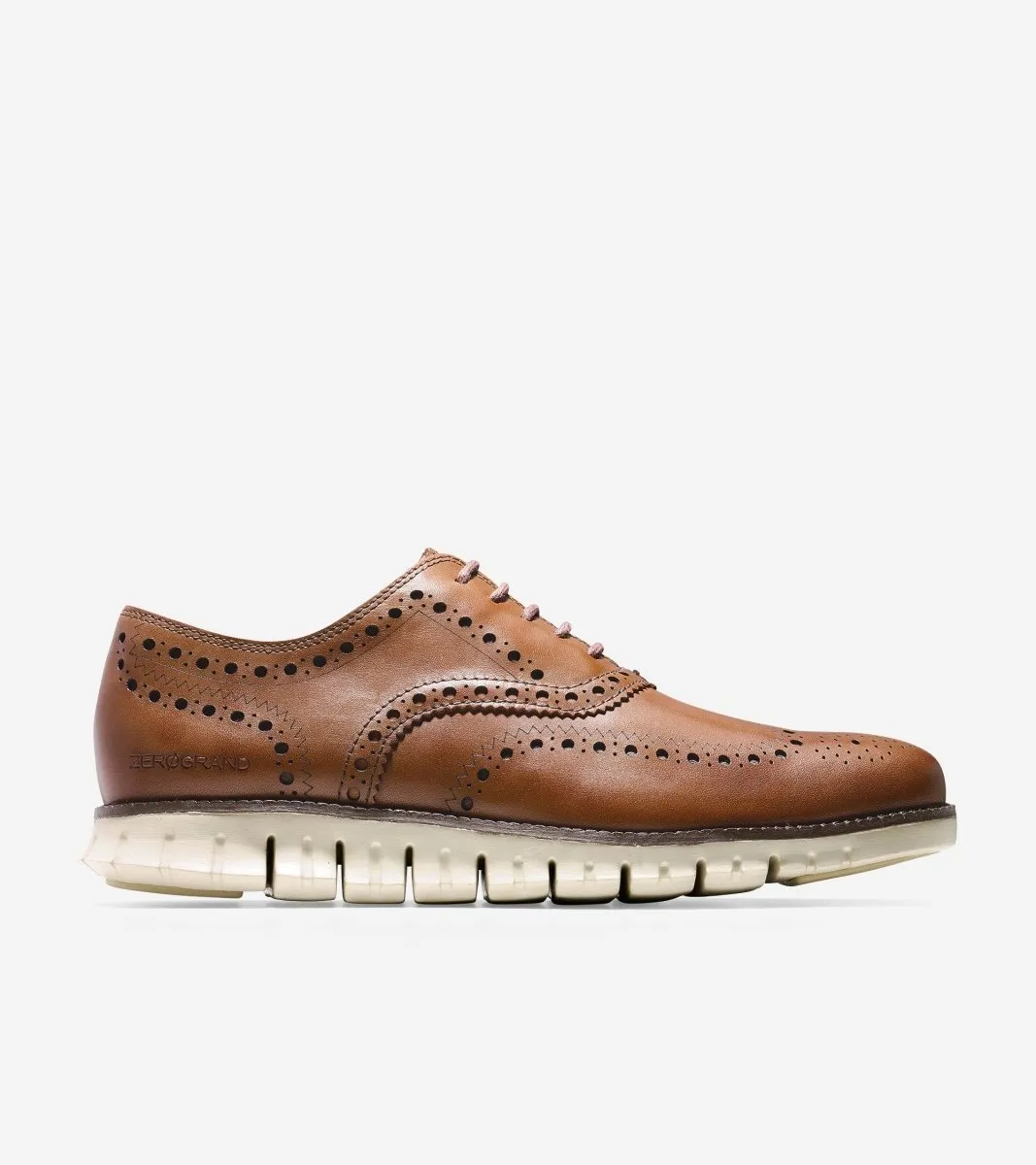 Mens Cole Haan Zerogrand Wingtip Shoes in British Tan - C14493