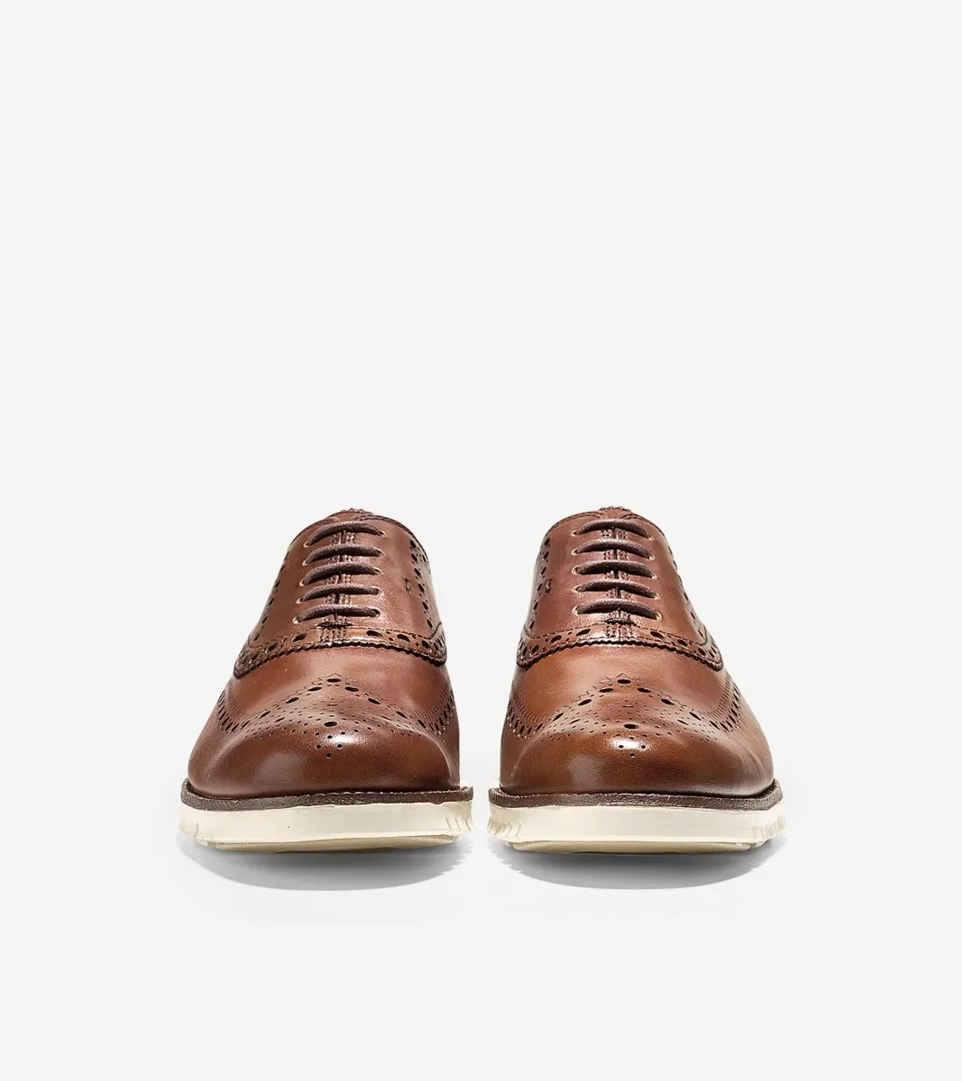 Mens Cole Haan Zerogrand Wingtip Shoes in British Tan - C14493
