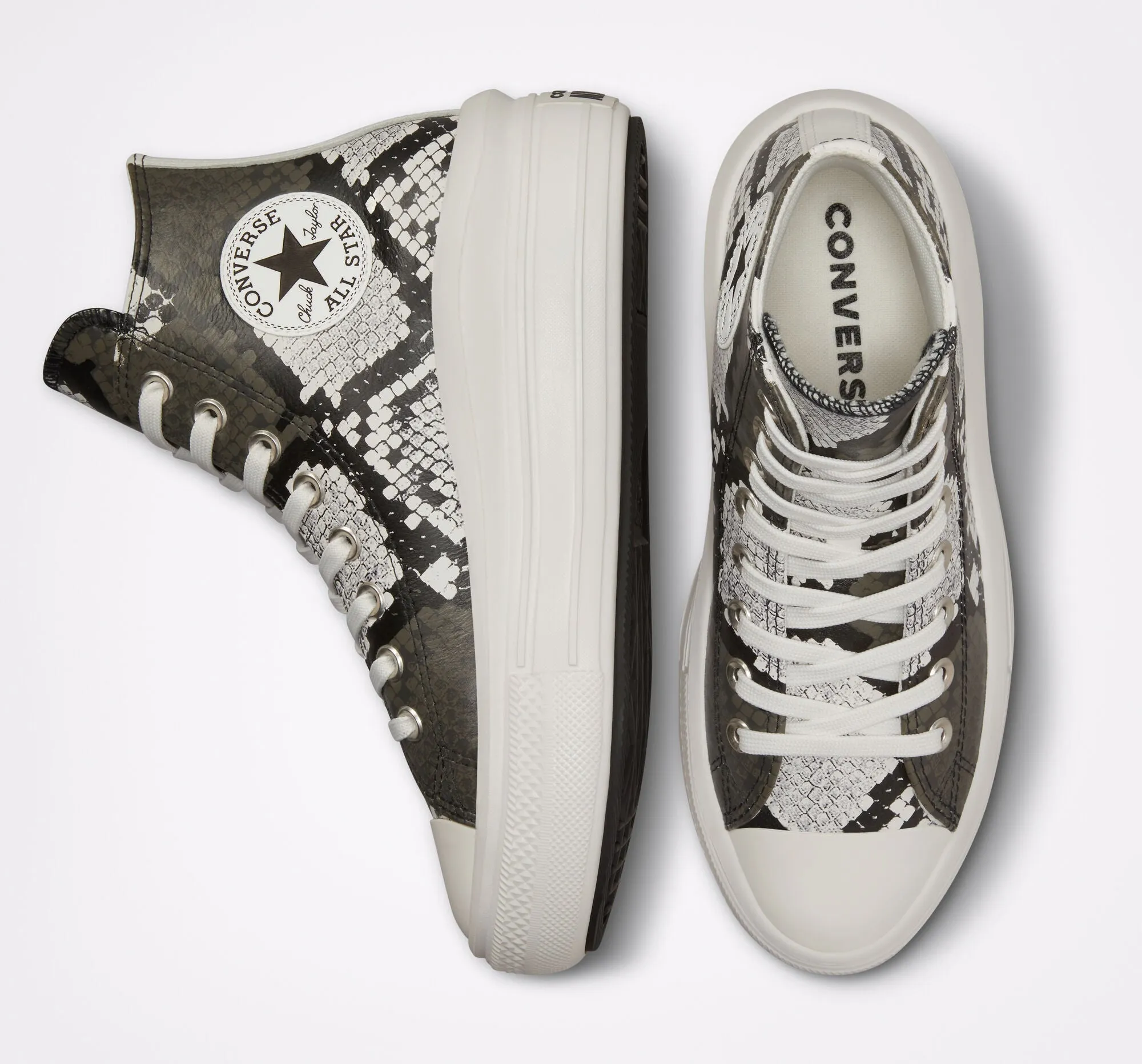 CONVERSE CHUCK TAYLOR ALL STAR MOVE SNAKE EGRET/BLACK PLATEAU