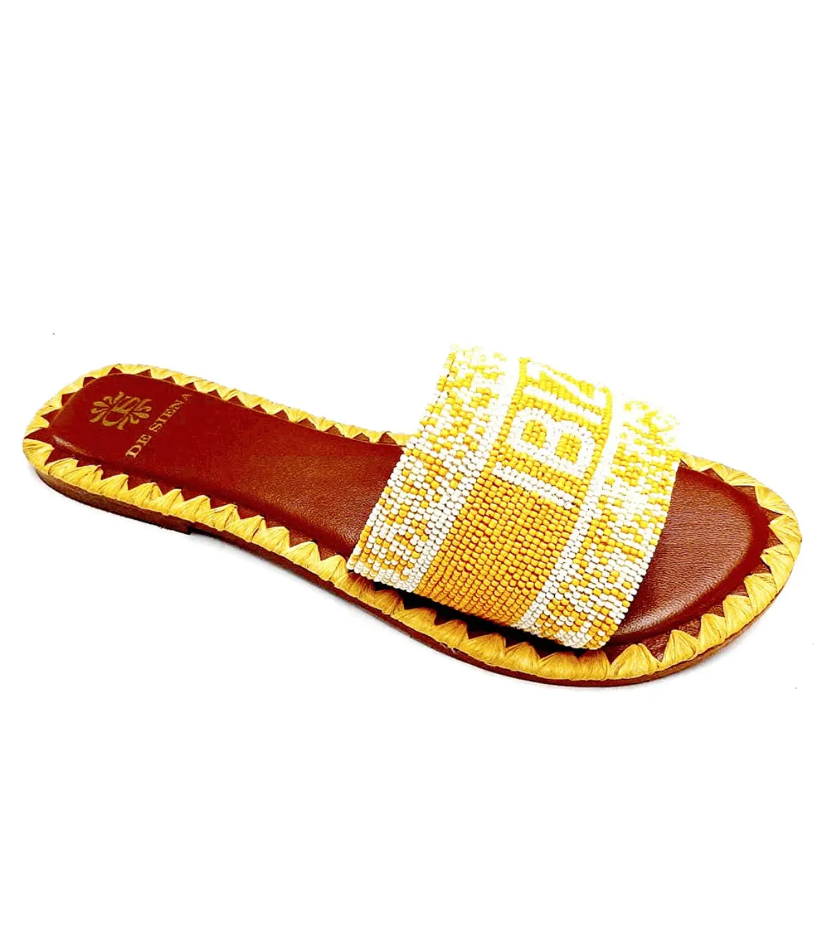 De Siena Ibiza Yellow Flats Pantoletten