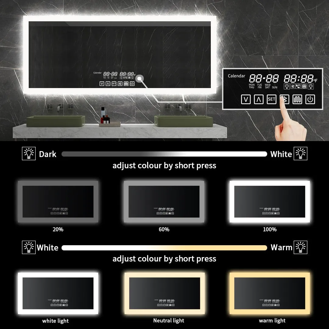 Fogless Smart  Mirror With Bluetooth Speaker
