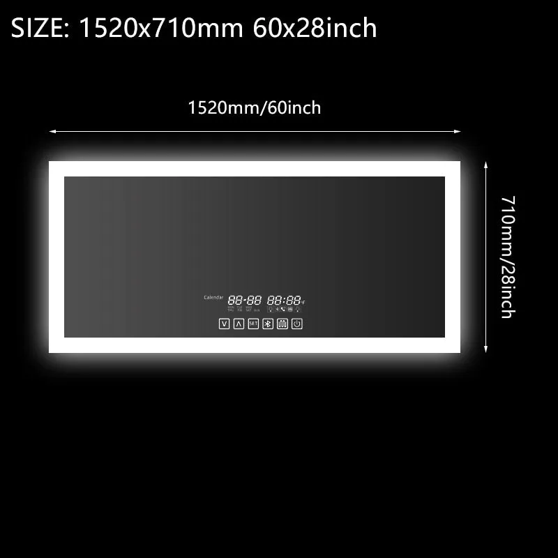 Fogless Smart  Mirror With Bluetooth Speaker