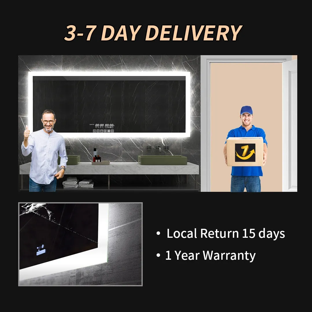 Fogless Smart  Mirror With Bluetooth Speaker