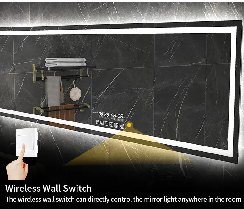 Fogless Smart  Mirror With Bluetooth Speaker