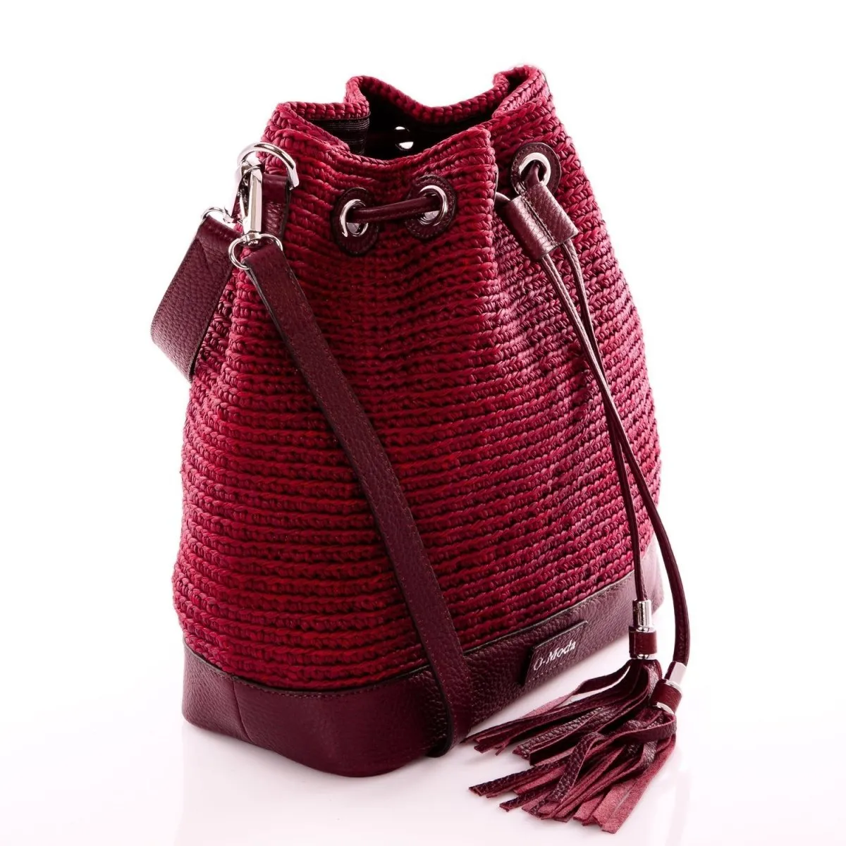 Hand Made Waxed Rope Handbag with Leather Straps