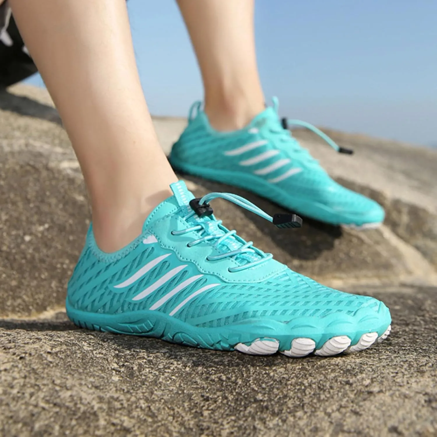 Hike Barefoot Shoes for Women Men Breathable & Non-Slip Athletic Footwear Wide Toe Water Shoes Pro Footwear Barefoot Shoe Hiking Walking Barefoot Sneakers Unisex
