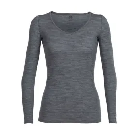 Icebreaker Womens Siren Longsleeve Sweetheart Gritstone Hthr | Buy Icebreaker Womens Siren Longsleeve Sweetheart Gritstone Hthr here | Outnorth