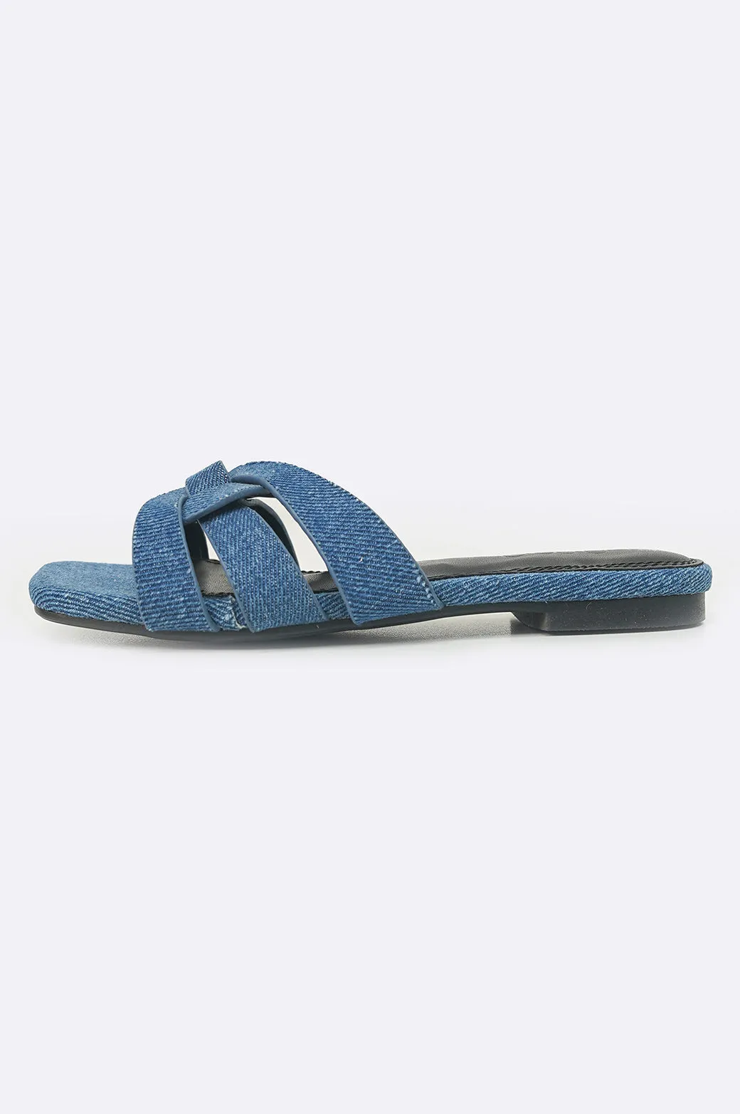 JODY DENIM SLIDES