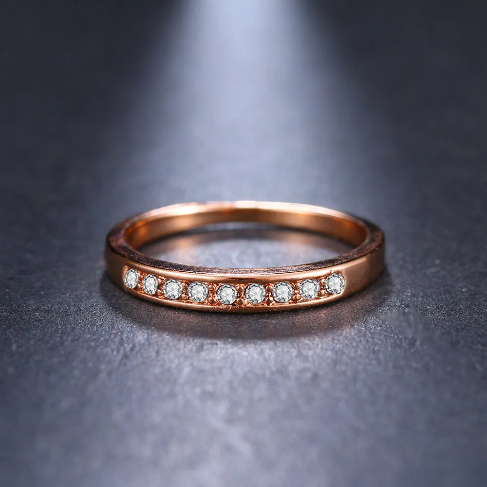 KISS WIFE New Rose Gold ring for women engagement ring bijoux jewelry fine jewelry wedding rings R029