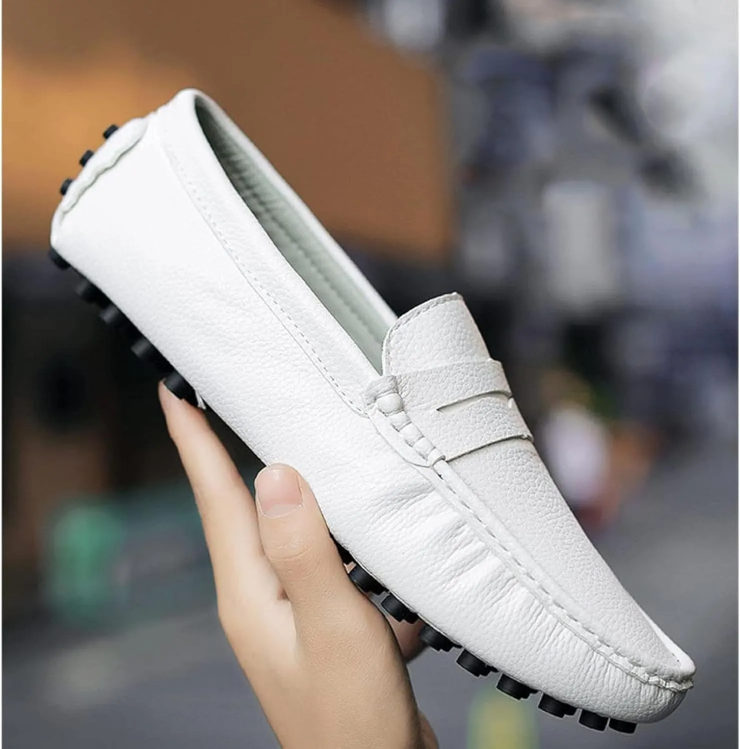 Men's Artificial Leather Penny Loafers, Casual Slippers, Driving Daily Casual Flat Shoes, Loafers