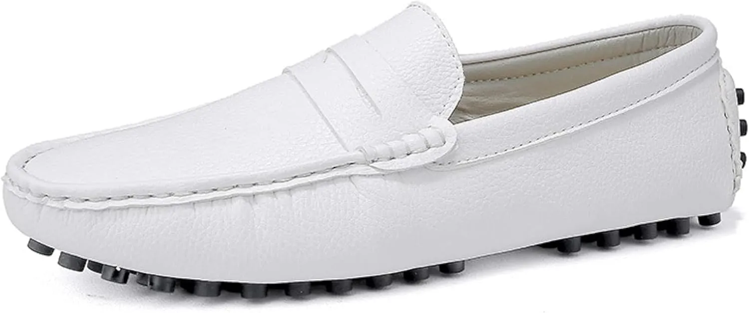 Men's Artificial Leather Penny Loafers, Casual Slippers, Driving Daily Casual Flat Shoes, Loafers