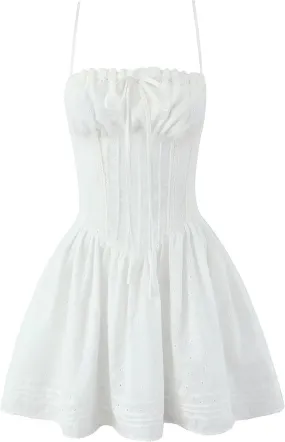 Niche Design Pure Desire Style Solid Color Dress – Spring Slim Waist Suspender Mini Dress for Trendy Women’s Outfits, Fashionable Dress for Women