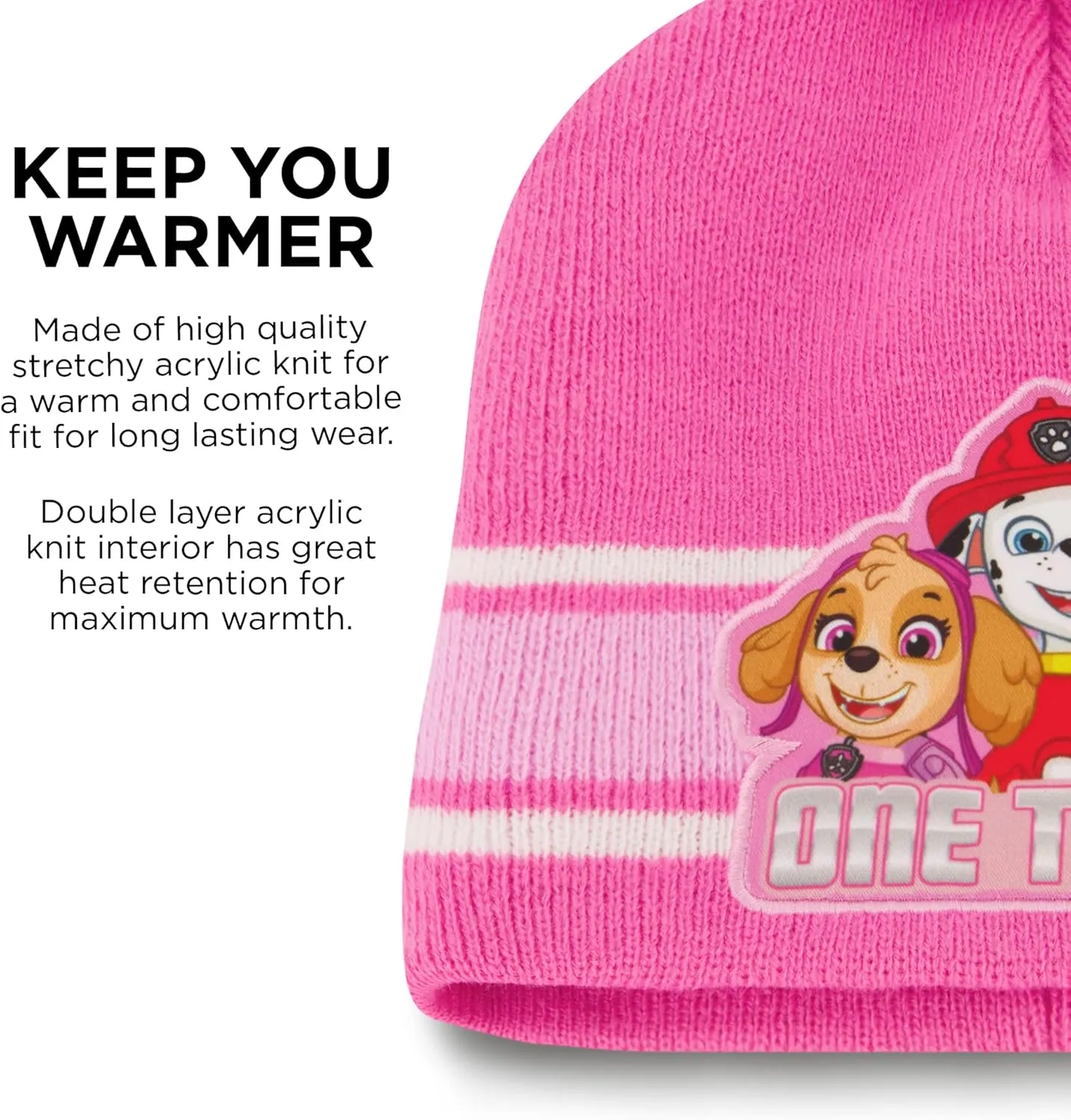 Nickelodeon girls Toddler Winter Hat, Scarf & Mittens Set 2-4 Or Paw Patrol Marshall Hat, Scarves & Kids Gloves Sets 4-7