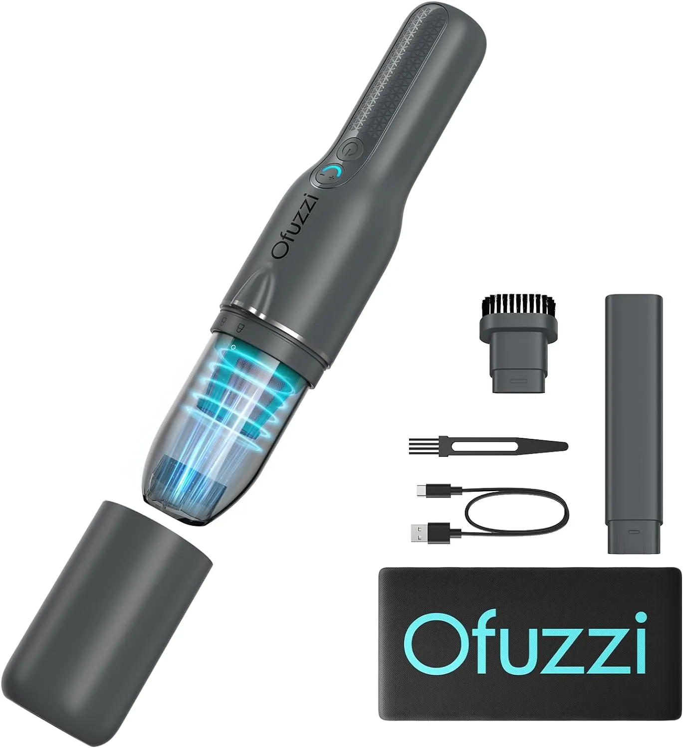 Ofuzzi Slim H7 Pro Cordless Vacuum, 1.0LB, 27AW/11kPa, Handheld Vacuum Cordless with LED Lighting and Two-Speed Modes