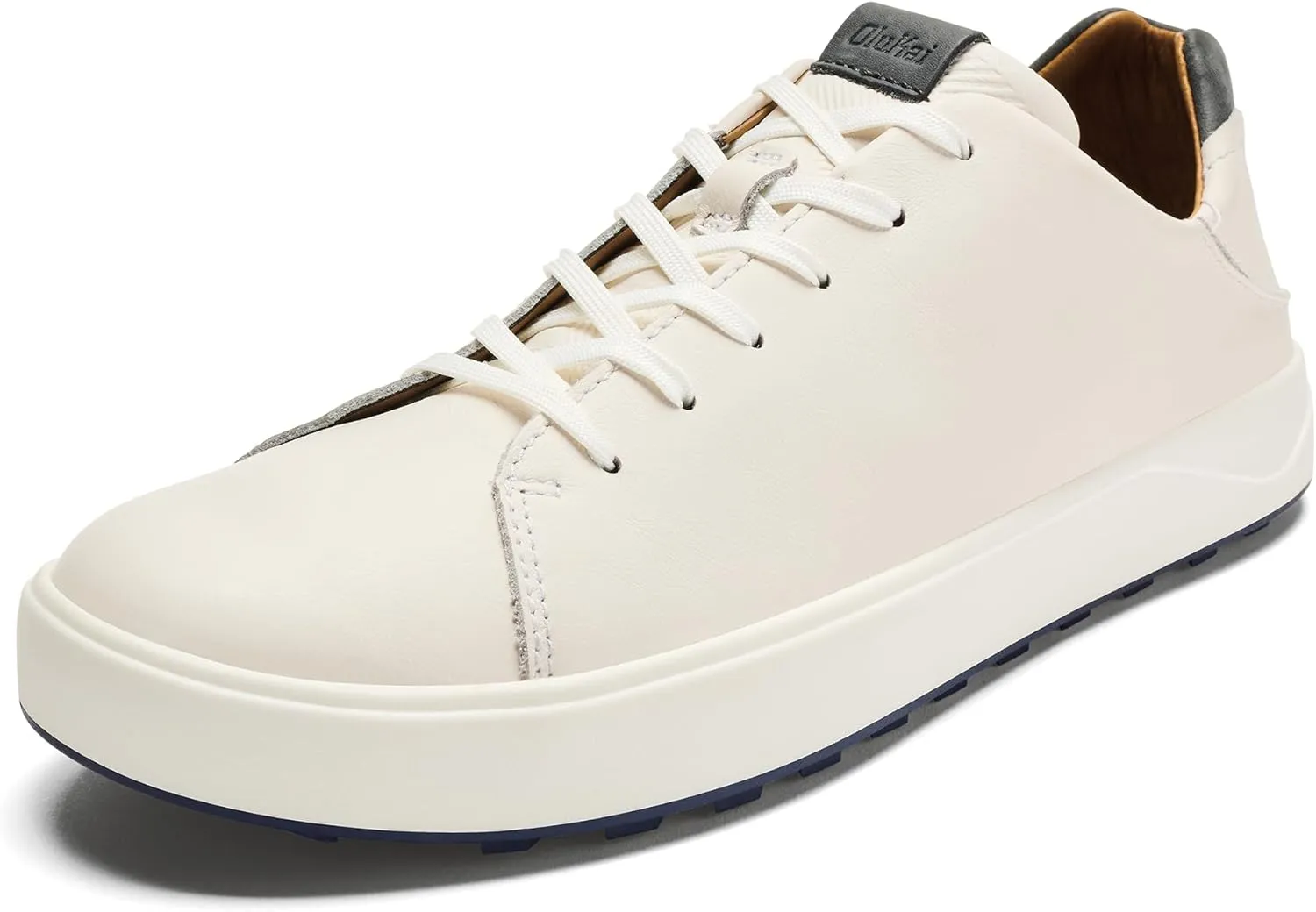 OLUKAI Wai'alae Men's Golf Shoes, Spikeless Golf Shoes, Supple Full-Grain Leather & Contoured Footbed, Waterproof & Stain-Resistant