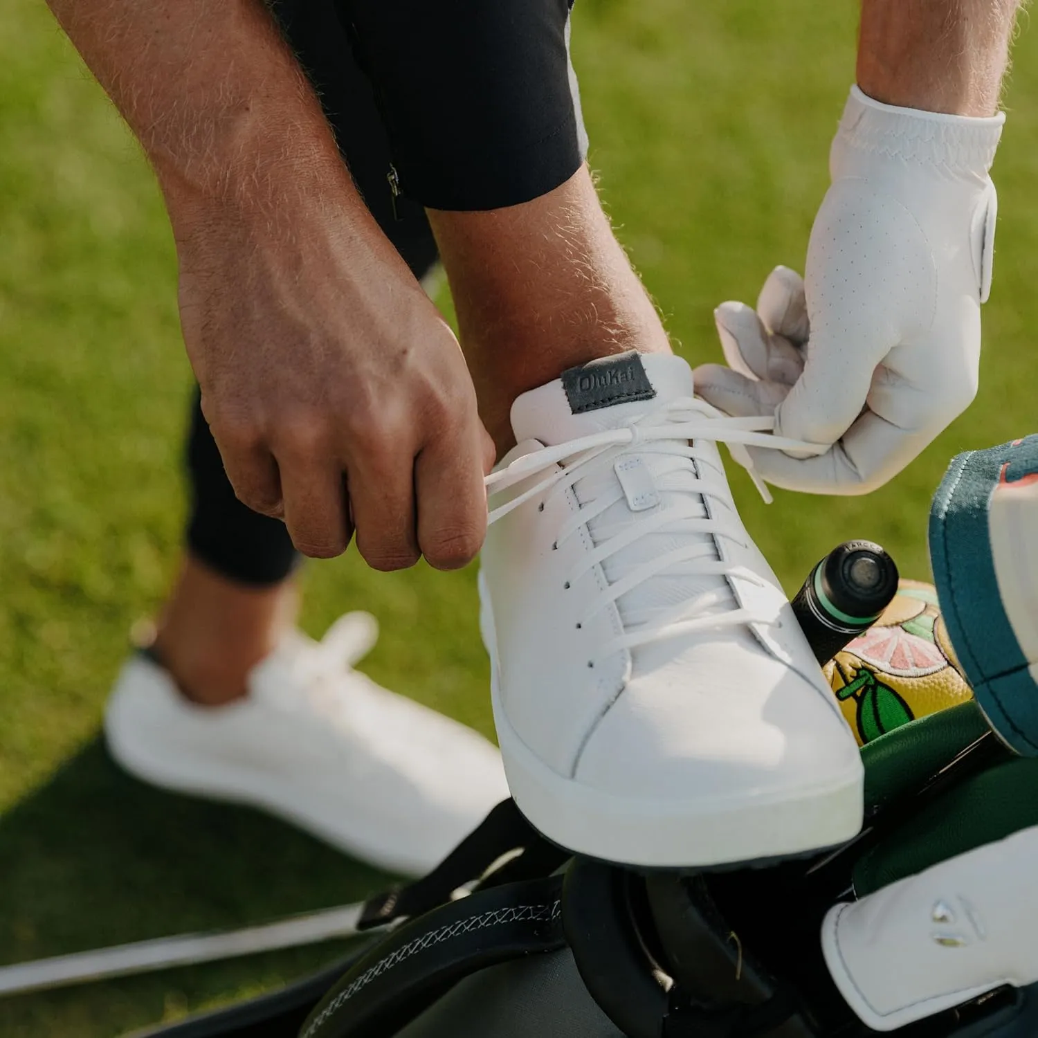OLUKAI Wai'alae Men's Golf Shoes, Spikeless Golf Shoes, Supple Full-Grain Leather & Contoured Footbed, Waterproof & Stain-Resistant