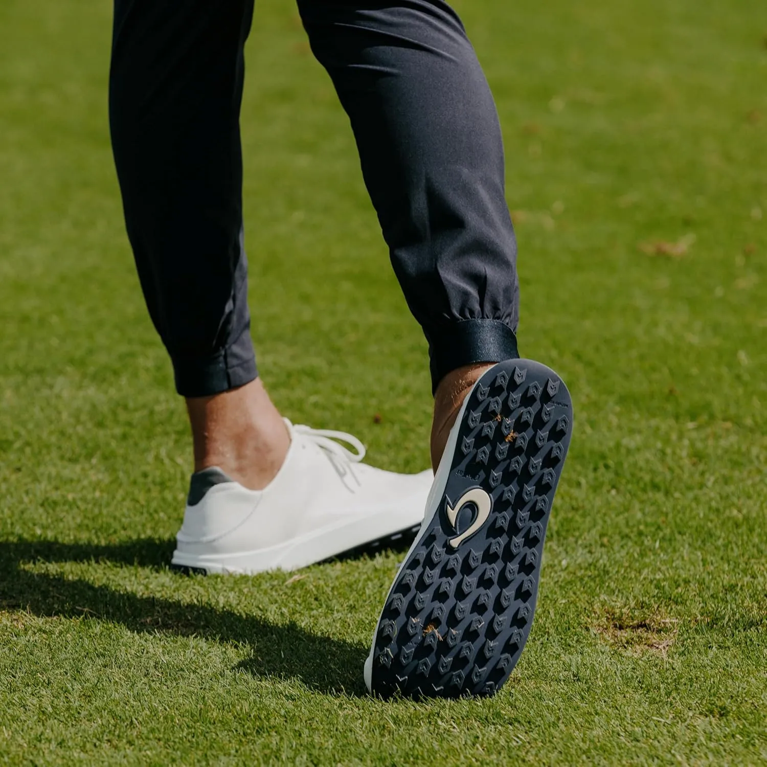 OLUKAI Wai'alae Men's Golf Shoes, Spikeless Golf Shoes, Supple Full-Grain Leather & Contoured Footbed, Waterproof & Stain-Resistant
