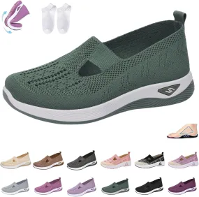 Orthowalkway Womens Shoes,Women's Walking Shoes Slip On Orthopedic Shoes Diabetic Shoes for Women Non Slip Work Shoes