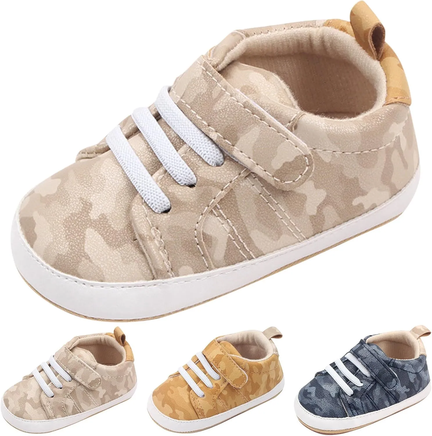 Summer Children Infant Toddler Shoes Boys and Girls Sports Flat Bottom Lightweight Camouflage Print Upper Shoes Boys