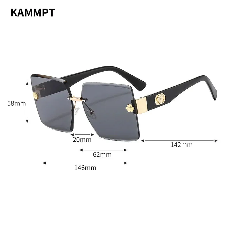 Sunset Glimmer Rimless Sunglasses