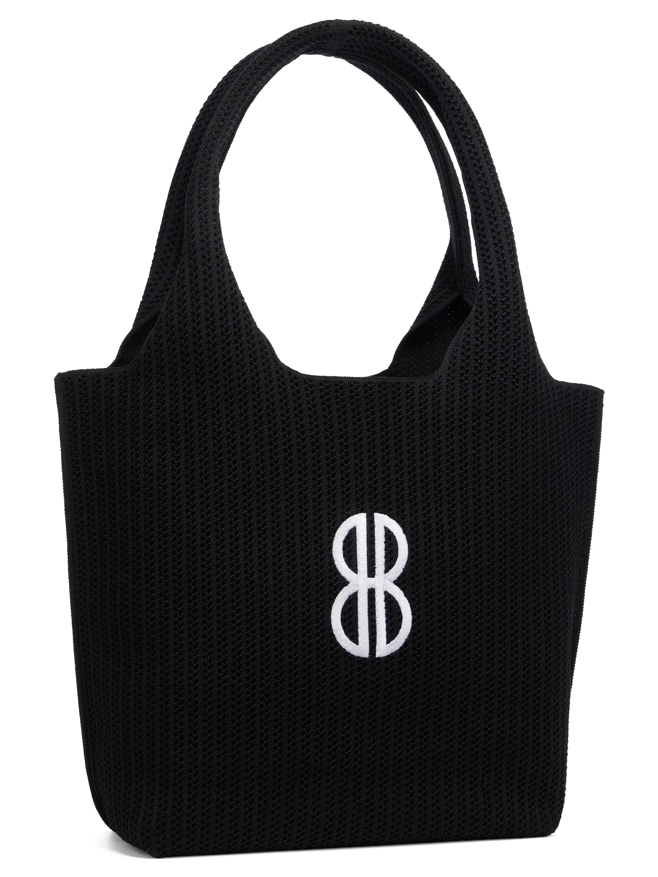 Sutton City Tote - Black Stripe Monogram - Medium