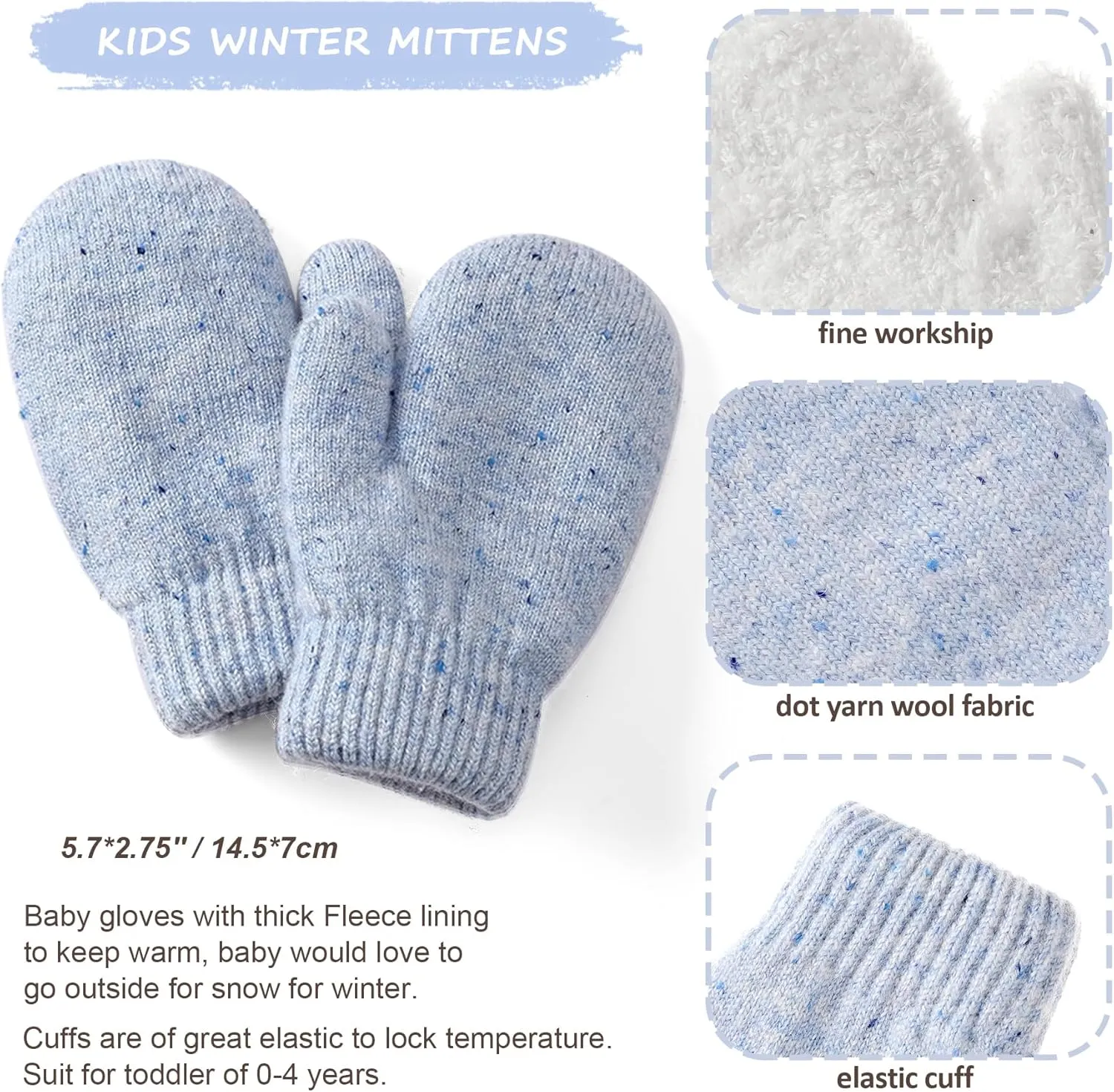 Toddler Hat Scarf Glove Set 2t-4t Boy Girls Winter Beanie Hat Neck Warmer Mitten Kids Hats And Gloves Ages 4-8 Fleece Lined