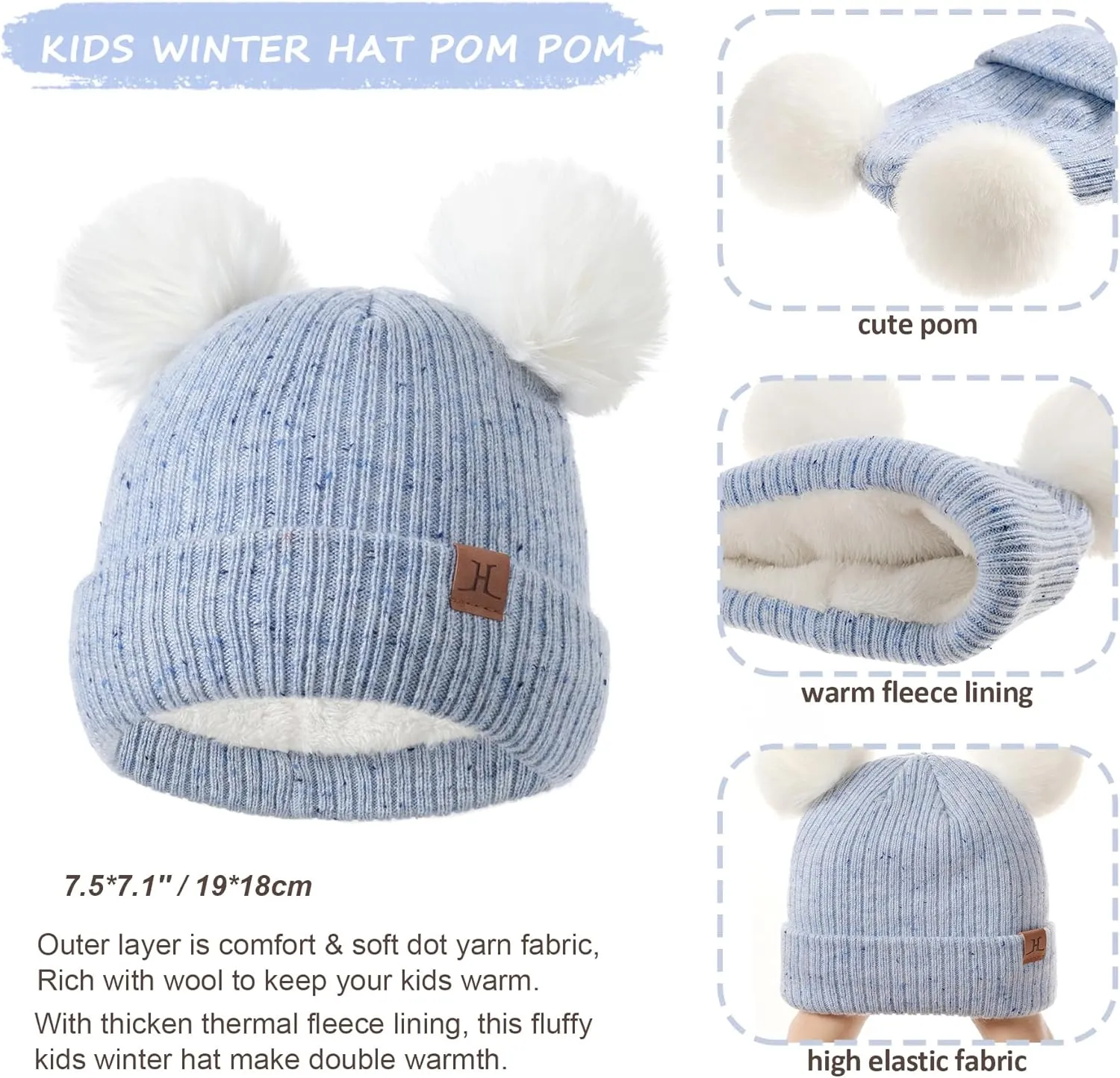 Toddler Hat Scarf Glove Set 2t-4t Boy Girls Winter Beanie Hat Neck Warmer Mitten Kids Hats And Gloves Ages 4-8 Fleece Lined