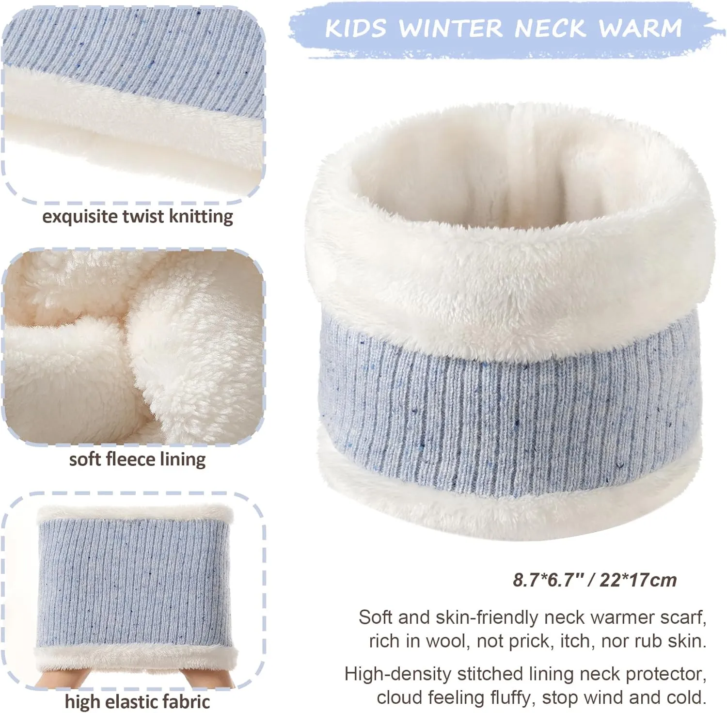 Toddler Hat Scarf Glove Set 2t-4t Boy Girls Winter Beanie Hat Neck Warmer Mitten Kids Hats And Gloves Ages 4-8 Fleece Lined
