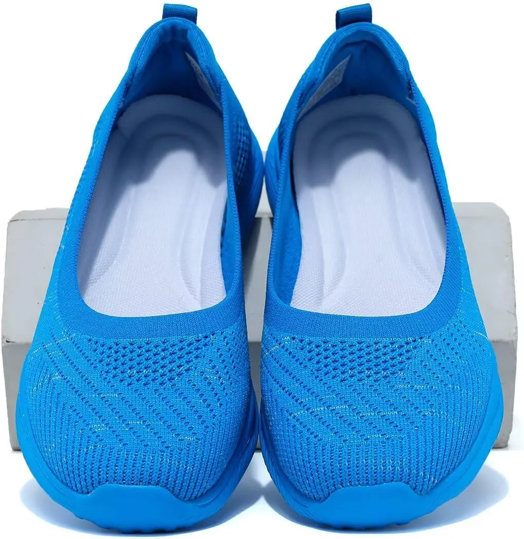 Womens Walking Shoes Loafer Sneakers Mesh Casual Ballet Flat Nurse Casual Dress Clothes Work Shoes
