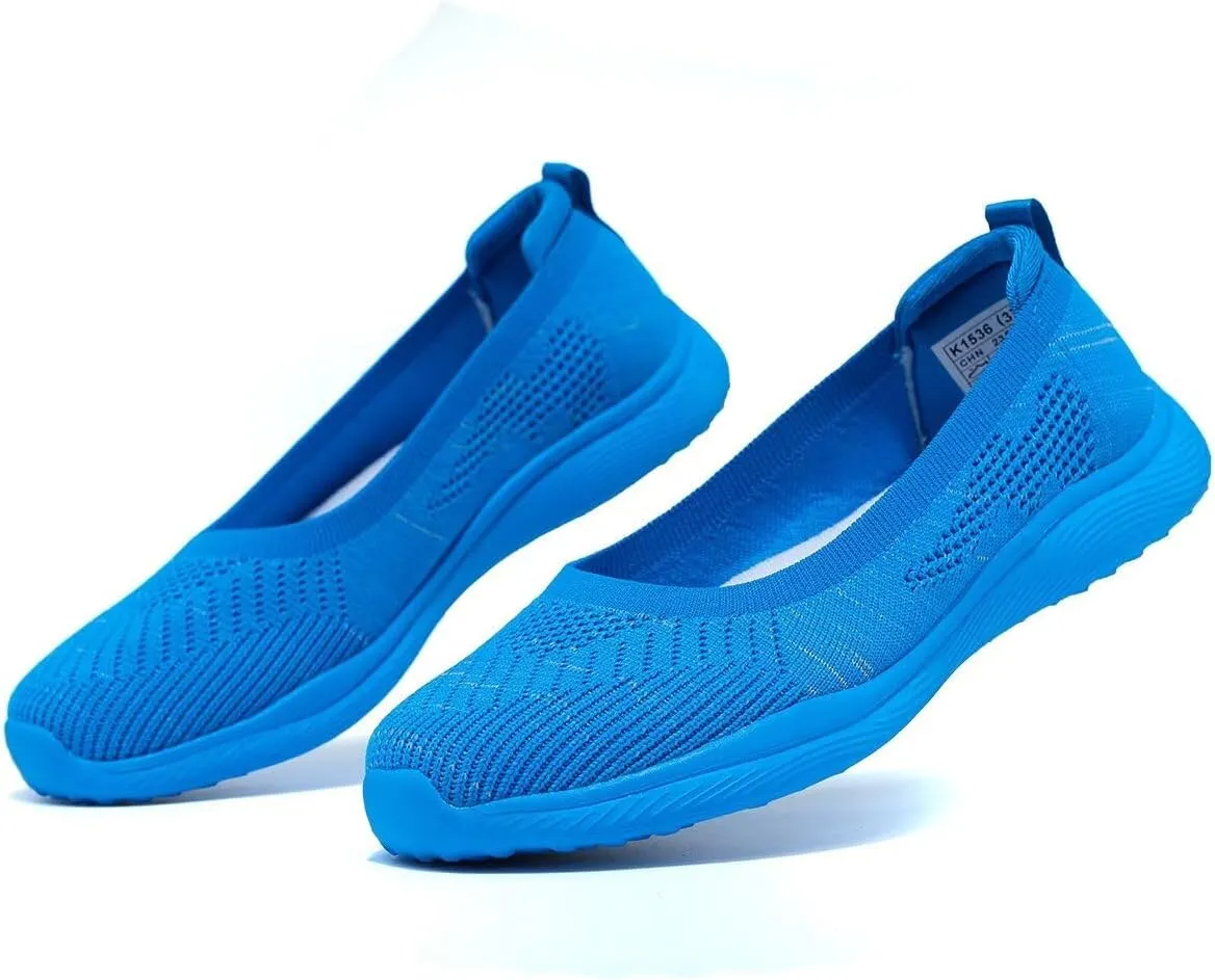 Womens Walking Shoes Loafer Sneakers Mesh Casual Ballet Flat Nurse Casual Dress Clothes Work Shoes
